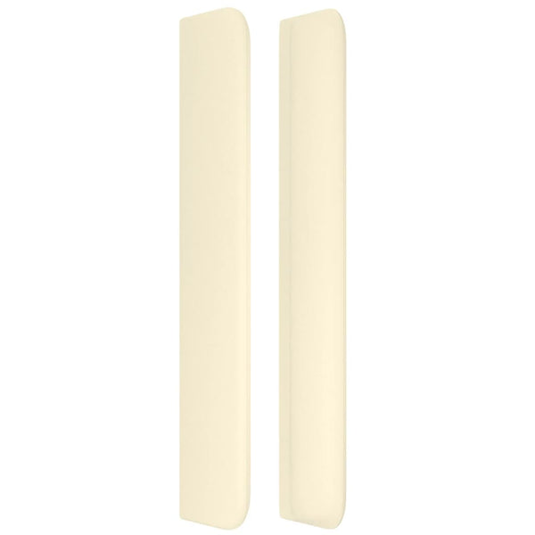 vidaXL Wingback Headboard Cream 83x16x118/128 cm Faux Leather