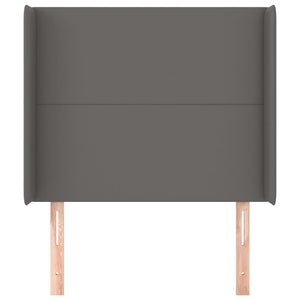 vidaXL Wingback Headboard Grey 83x16x118/128 cm Faux Leather