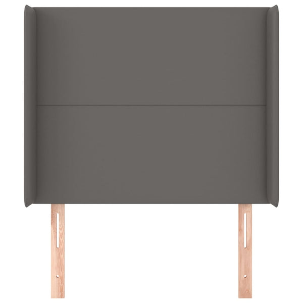 vidaXL Wingback Headboard Grey 83x16x118/128 cm Faux Leather