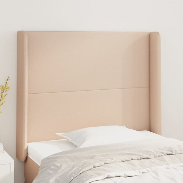 vidaXL Headboard with Wings Cappuccino Brown 83x16x118/128 cm Faux Leather