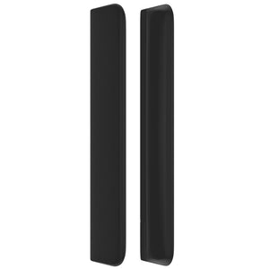 vidaXL Wingback Headboard Black 93x16x118/128 cm Faux Leather