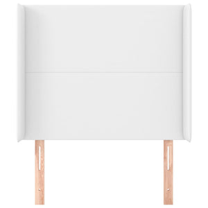 vidaXL Wingback Headboard White 93x16x118/128 cm Faux Leather