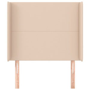 vidaXL Wingback Headboard Cappuccino Brown 93x16x118/128 cm Faux Leather