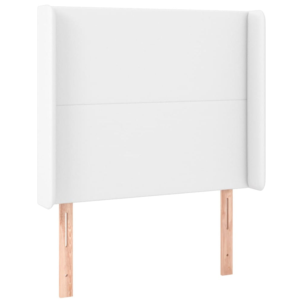 vidaXL Wingback Headboard White 103x16x118/128 cm Faux Leather