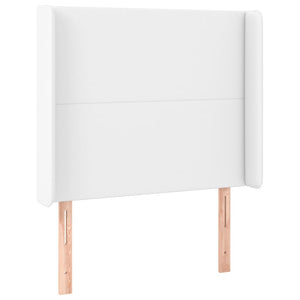 vidaXL Wingback Headboard White 103x16x118/128 cm Faux Leather