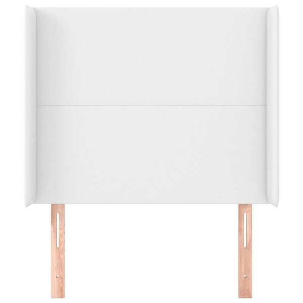 vidaXL Wingback Headboard White 103x16x118/128 cm Faux Leather