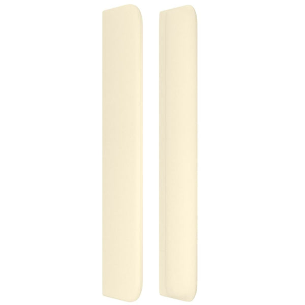 vidaXL Wingback Headboard Cream 103x16x118/128 cm Faux Leather