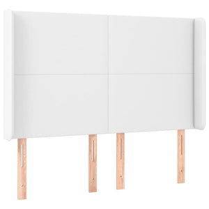 vidaXL Wingback Headboard White 147x16x118/128 cm Faux Leather
