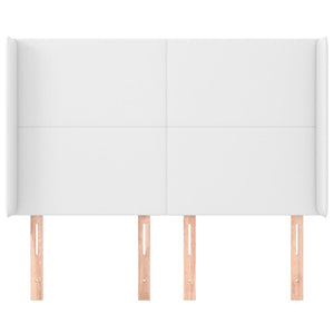 vidaXL Wingback Headboard White 147x16x118/128 cm Faux Leather