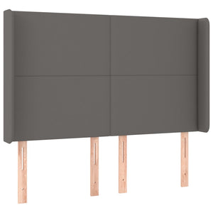 vidaXL Wingback Headboard Grey 147x16x118/128 cm Faux Leather