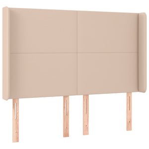 vidaXL Headboard with Wings Cappuccino Brown 147x16x118/128 cm Faux Leather