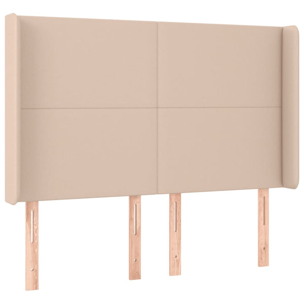 vidaXL Headboard with Wings Cappuccino Brown 147x16x118/128 cm Faux Leather