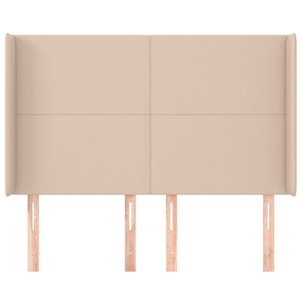 vidaXL Headboard with Wings Cappuccino Brown 147x16x118/128 cm Faux Leather