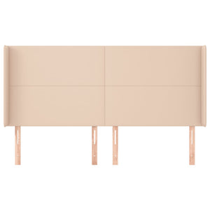vidaXL Headboard with Wings Cappuccino Brown 163x16x118/128cm Faux Leather