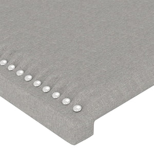 vidaXL Wingback Headboard Light Grey 93x16x118/128 cm Fabric
