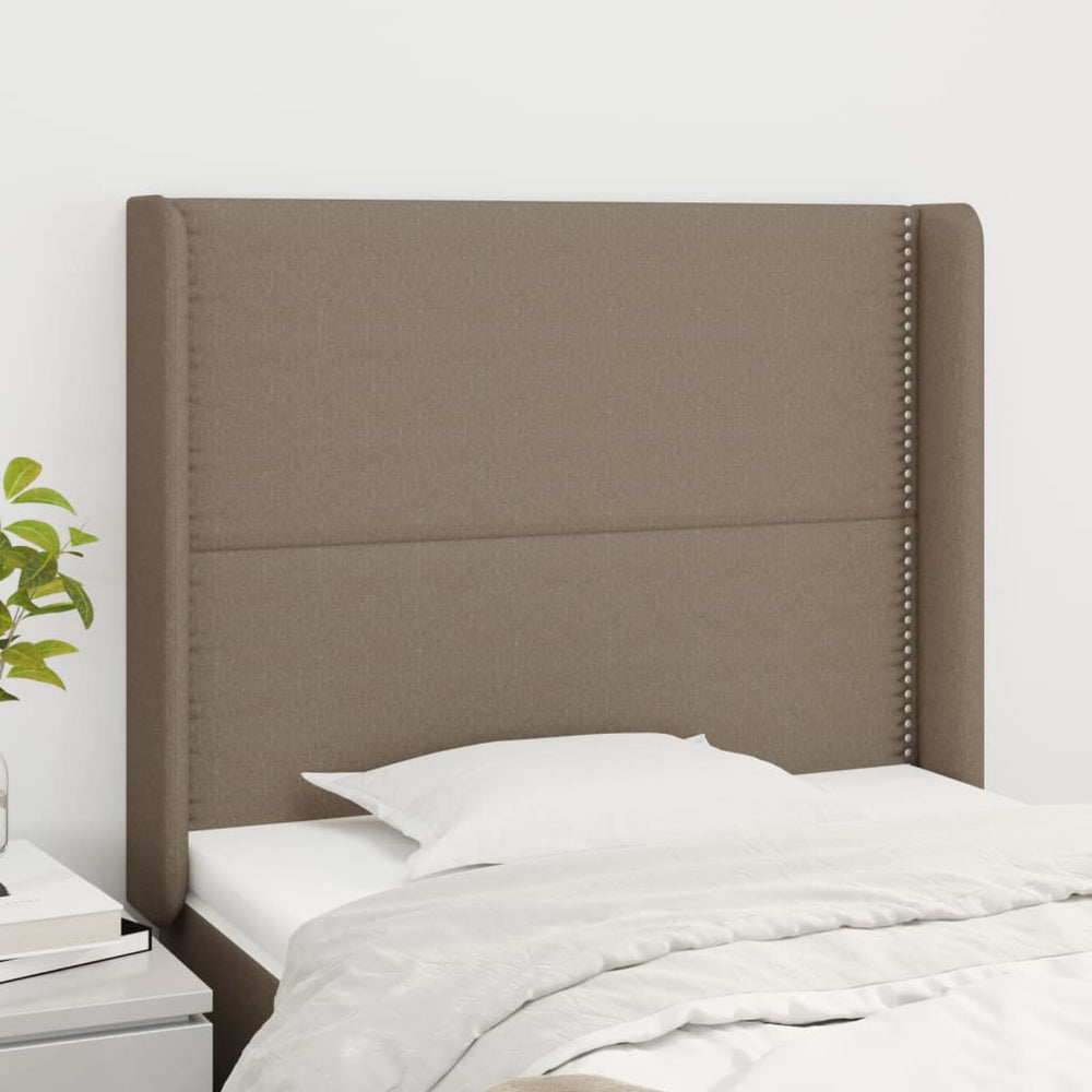 vidaXL Wingback Headboard Taupe 93x16x118/128 cm Fabric