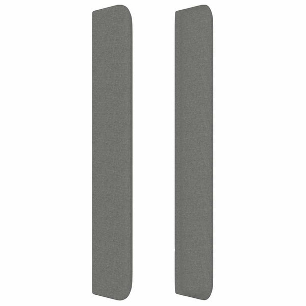 vidaXL Wingback Headboard Dark Grey 163x16x118/128 cm Fabric