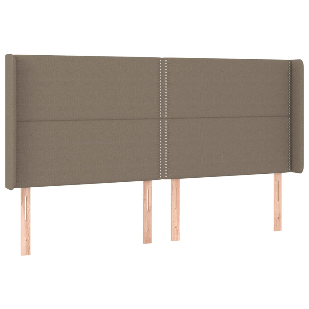 vidaXL Wingback Headboard Taupe 203x16x118/128 cm Fabric