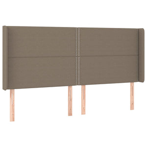 vidaXL Wingback Headboard Taupe 203x16x118/128 cm Fabric