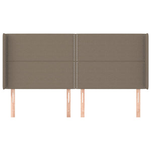vidaXL Wingback Headboard Taupe 203x16x118/128 cm Fabric