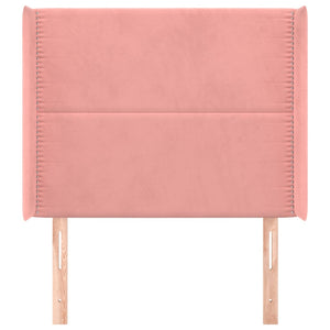 vidaXL Wingback Headboard Pink 83x16x118/128 cm Velvet