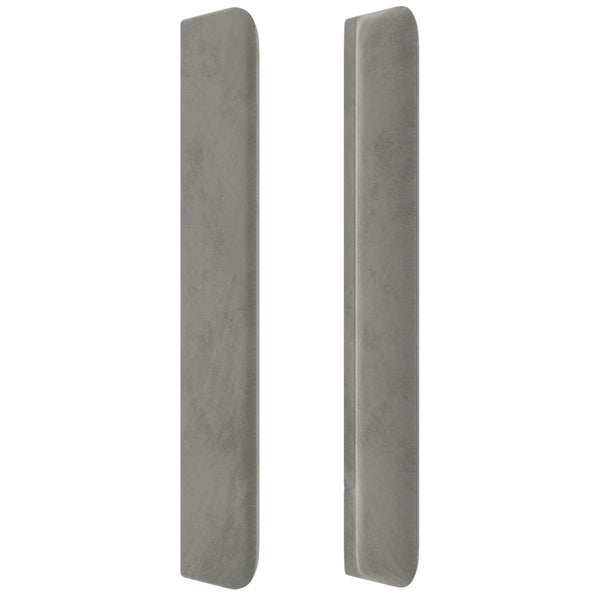 vidaXL Wingback Headboard Light Grey 147x16x118/128 cm Velvet