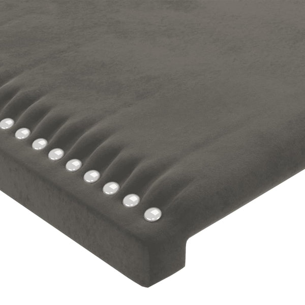 vidaXL Wingback Headboard Dark Grey 147x16x118/128 cm Velvet