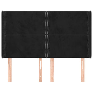 vidaXL Tufted Headboard Black 147x16x118/128 cm Velvet