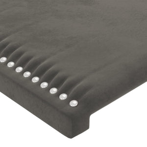 vidaXL Wingback Headboard Dark Grey 203x16x118/128 cm Velvet