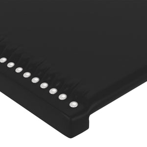 vidaXL Wingback Headboard Black 93x16x118/128 cm Faux Leather