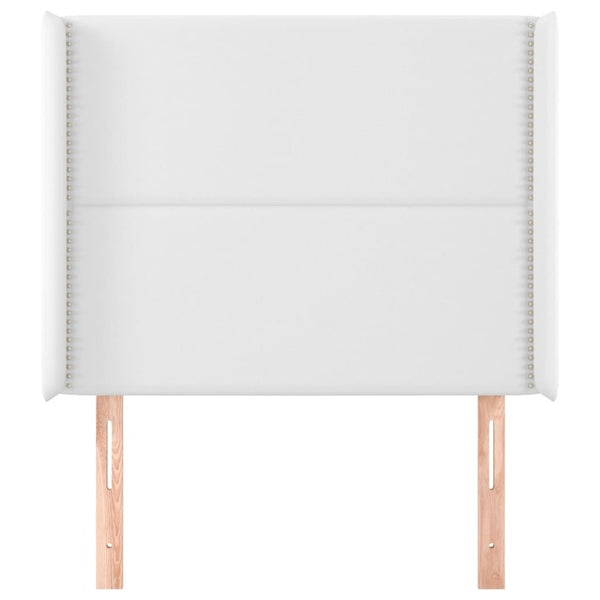 vidaXL Wingback Headboard White 93x16x118/128 cm Faux Leather