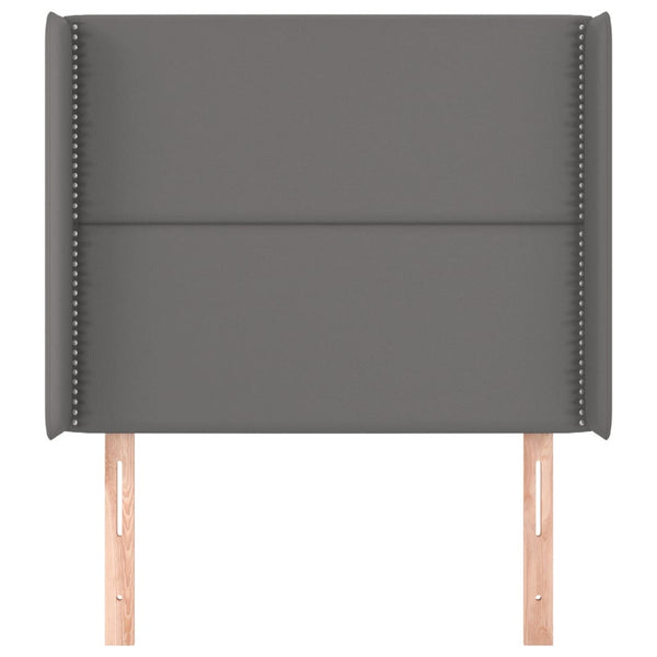 vidaXL Wingback Headboard Grey 103x16x118/128 cm Faux Leather