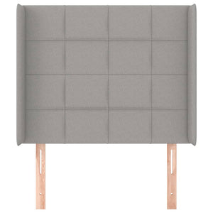 vidaXL Wingback Headboard Light Grey 83x16x118/128 cm Fabric