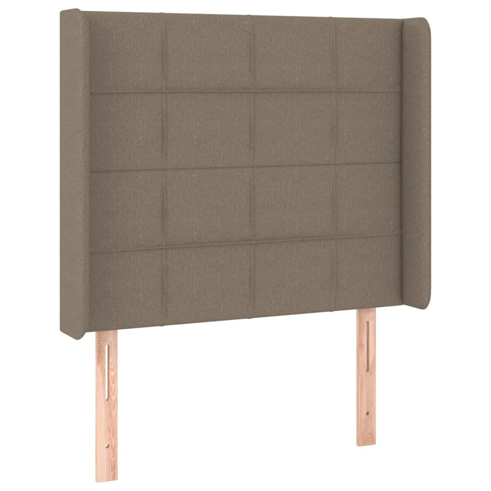 vidaXL Wingback Headboard Taupe 83x16x118/128 cm Fabric