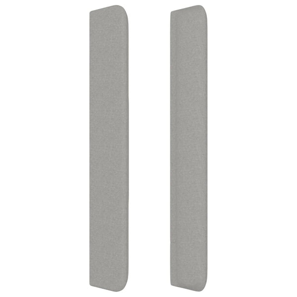 vidaXL Wingback Headboard Light Grey 93x16x118/128 cm Fabric