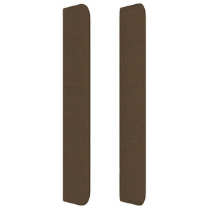 vidaXL Wingback Headboard Dark Brown 93x16x118/128 cm Fabric