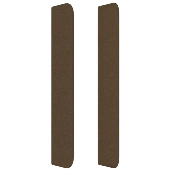 vidaXL Wingback Headboard Dark Brown 93x16x118/128 cm Fabric