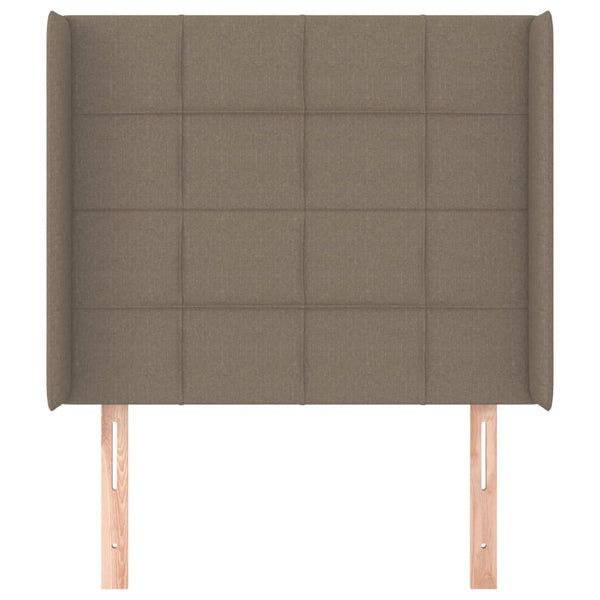 vidaXL Wingback Headboard Taupe 93x16x118/128 cm Fabric