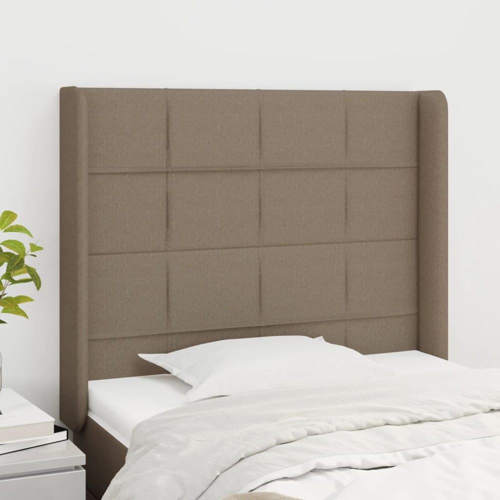 vidaXL Wingback Headboard Taupe 93x16x118/128 cm Fabric