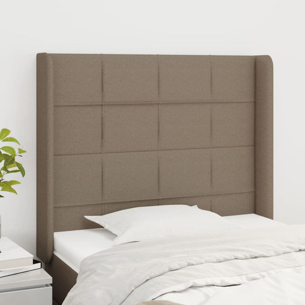 vidaXL Wingback Headboard Taupe 103x16x118/128 cm Fabric