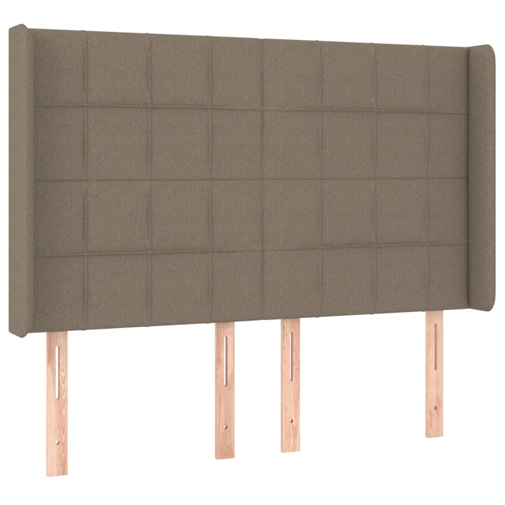 vidaXL Wingback Headboard Taupe 147x16x118/128 cm Fabric