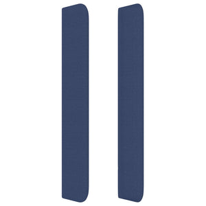 vidaXL Wingback Headboard Blue 163x16x118/128 cm Fabric