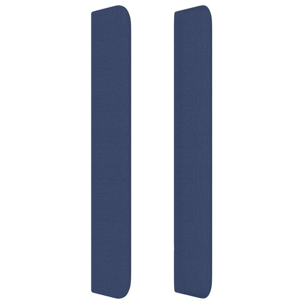 vidaXL Wingback Headboard Blue 163x16x118/128 cm Fabric