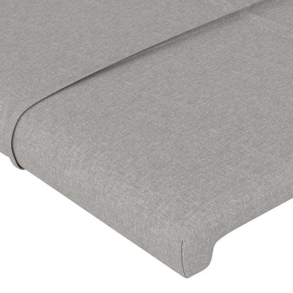 vidaXL Wingback Headboard Light Grey 183x16x118/128 cm Fabric