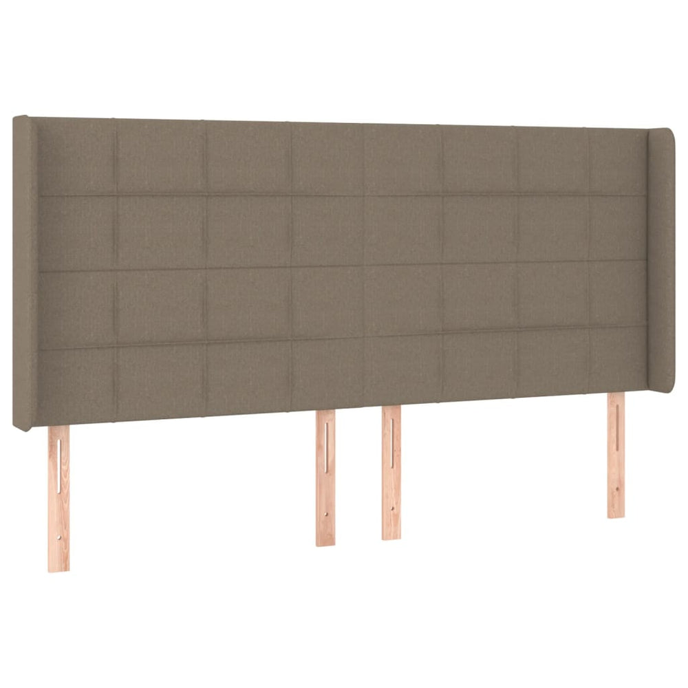 vidaXL Wingback Headboard Taupe 183x16x118/128 cm Fabric