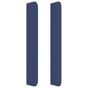vidaXL Wingback Headboard Blue 183x16x118/128 cm Fabric