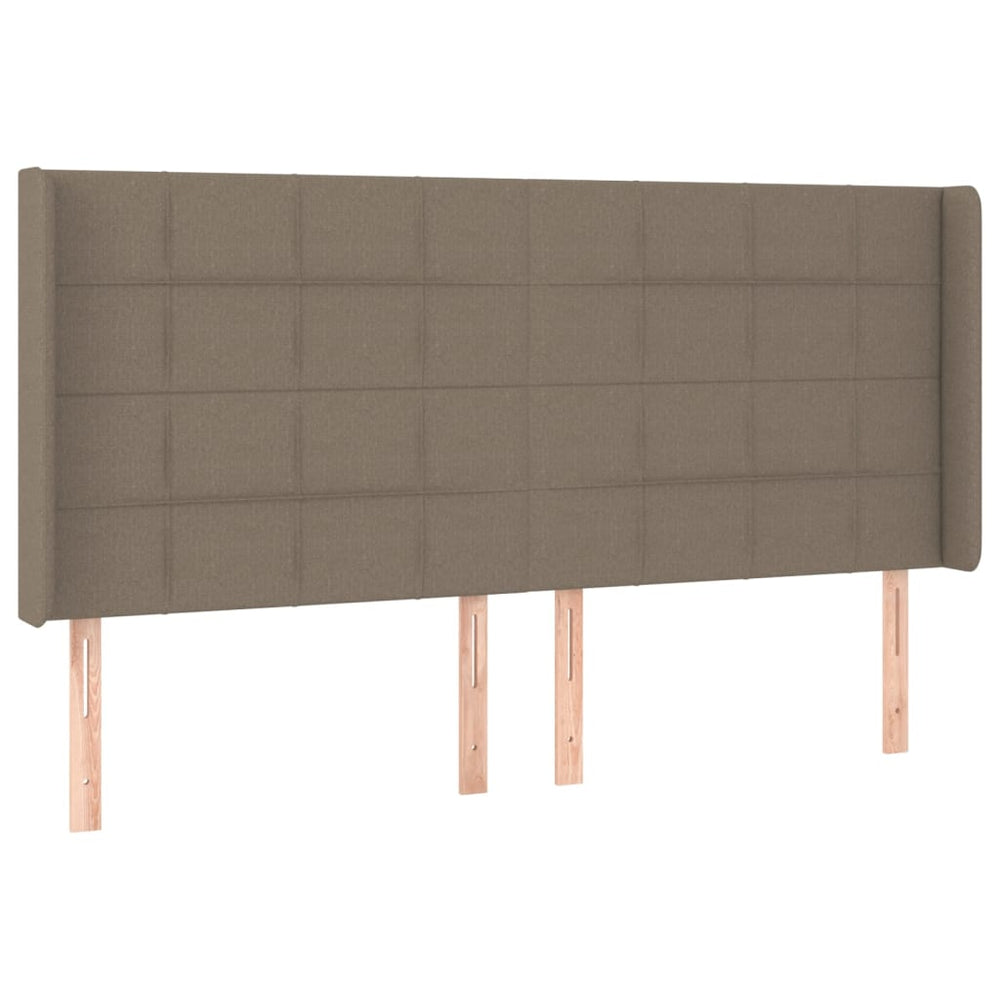 vidaXL Wingback Headboard Taupe 203x16x118/128 cm Fabric