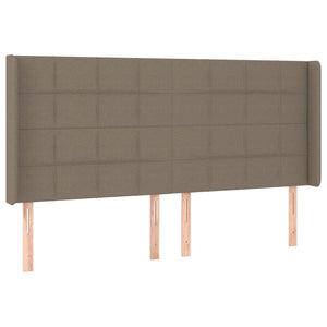 vidaXL Wingback Headboard Taupe 203x16x118/128 cm Fabric