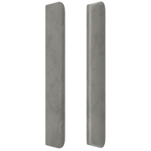 vidaXL Wingback Headboard Light Gray 183x16x118/128 cm Velvet