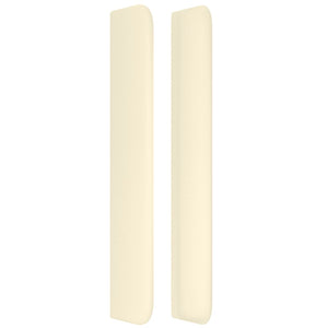 Kopfteil mit Ohren Creme 203x16x118/128 cm Kunstleder